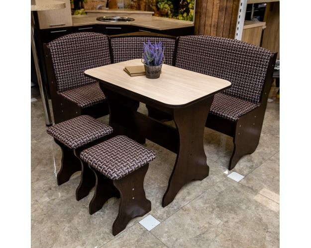 Кухонный уголок тканевый Венге Кухонный уголок тканевый Венге