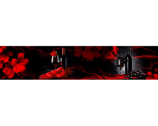 Фартук для кухни КМ 87 Вино Орхидея Цветы Фартук для кухни КМ 87 Вино Орхидея Цветы