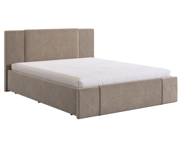 Кровать с основанием Хлоя 1600 латте (велюр) Кровать с основанием Хлоя 1600 латте (велюр)