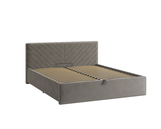 Кровать с подъемным механизмом 1600 Сандра 2 латте (велюр) Кровать с подъемным механизмом 1600 Сандра 2 латте (велюр)