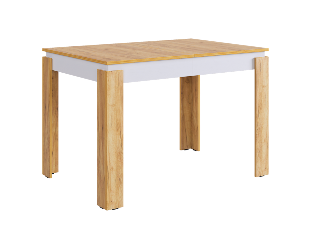 Стол обеденный раздвижной Гермес 2 дуб крафт золотой / белое дерево Стол обеденный раздвижной Гермес 2 дуб крафт золотой / белое дерево