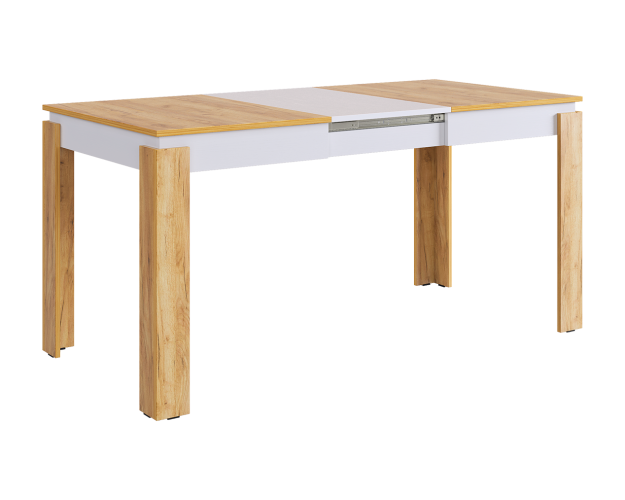Стол обеденный раздвижной Гермес 2 дуб крафт золотой / белое дерево Стол обеденный раздвижной Гермес 2 дуб крафт золотой / белое дерево