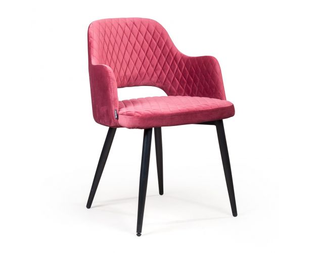 Стул с подлокотниками William, бархат винный Стул с подлокотниками William, бархат винный